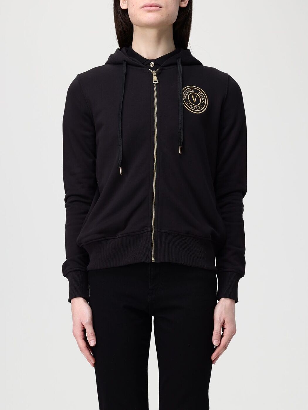 ヴェルサーチェ・ジーンズ・クチュール VERSACE JEANS COUTURE 調教師 レディース 黒いこと Sweatshirts 80HAIT02CF01T 関税 貨物輸送無料 2026SS gi