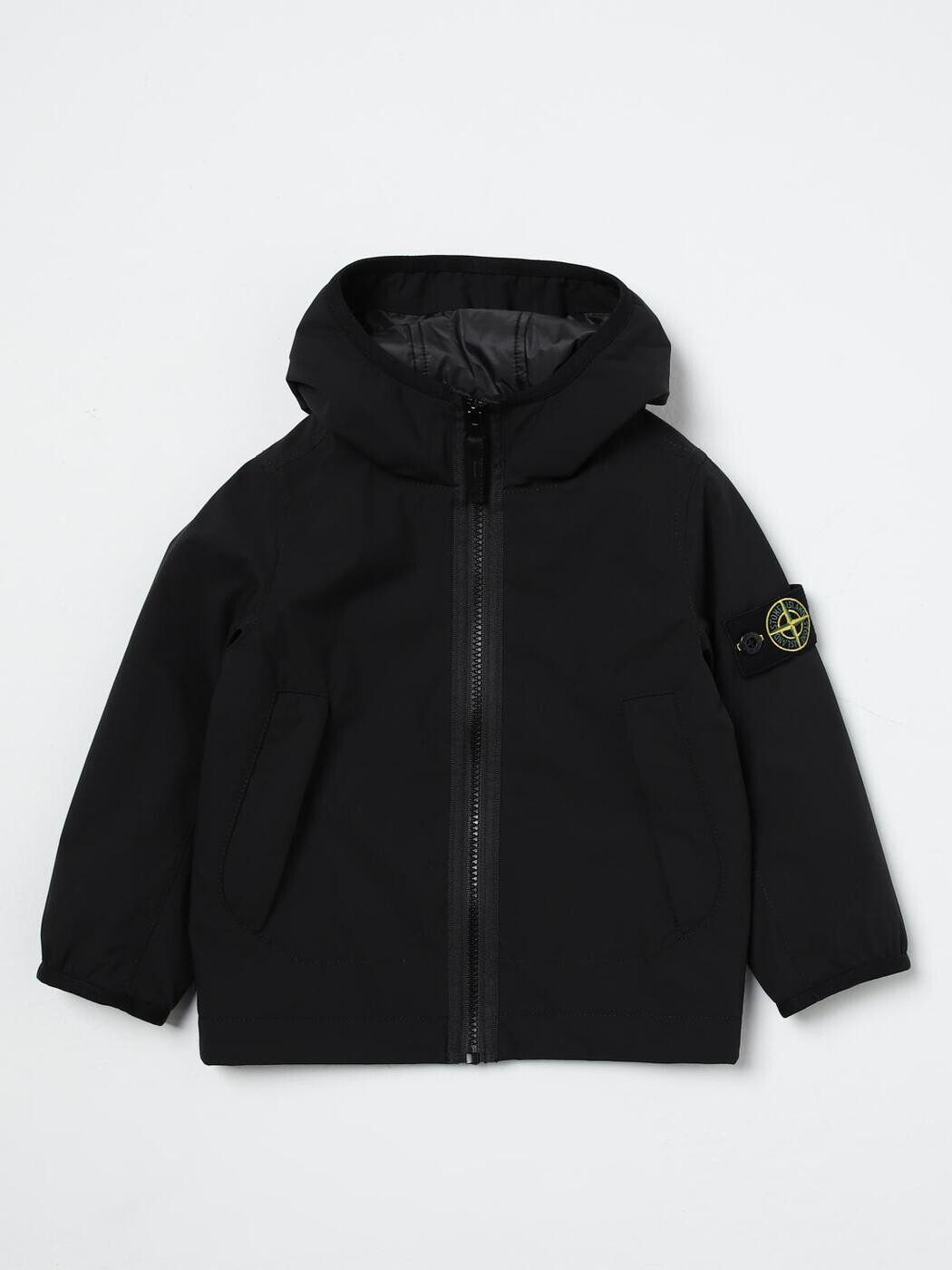 石ころ 島 STONE ISLAND JUNIOR ボンバージャケット 上衣 ボーイズ 黒いこと Bomber jackets 811640527 関税 貨物輸送無料 2025AW gi