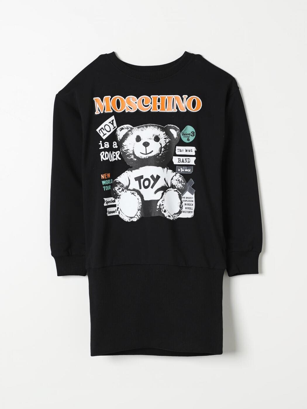 モスキーノ MOSCHINO ロングお召しもの お召しもの ガールズ 黒いこと Long dresses HDV0FGLDA16 関税 貨物輸送無料 2025AW gi