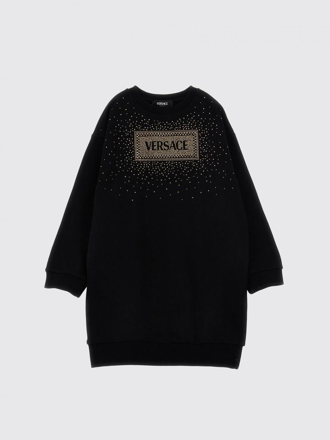 ヴェルサーチェ VERSACE ロング御召しもの 御召しもの ガールズ 黒いこと Long dresses 10003261A11462 関税 貨物輸送無料 2025AW gi