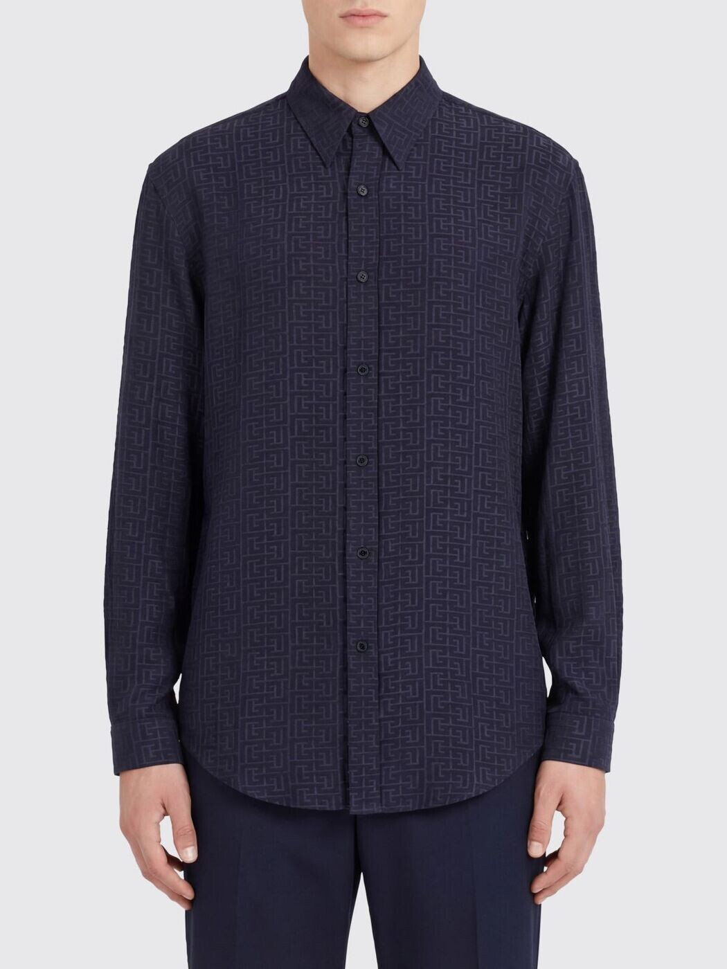バルマン BALMAIN プルオーバー メンズ 青碧 Shirts GH1HS555VI74 関税 貨物輸送無料 2026SS gi