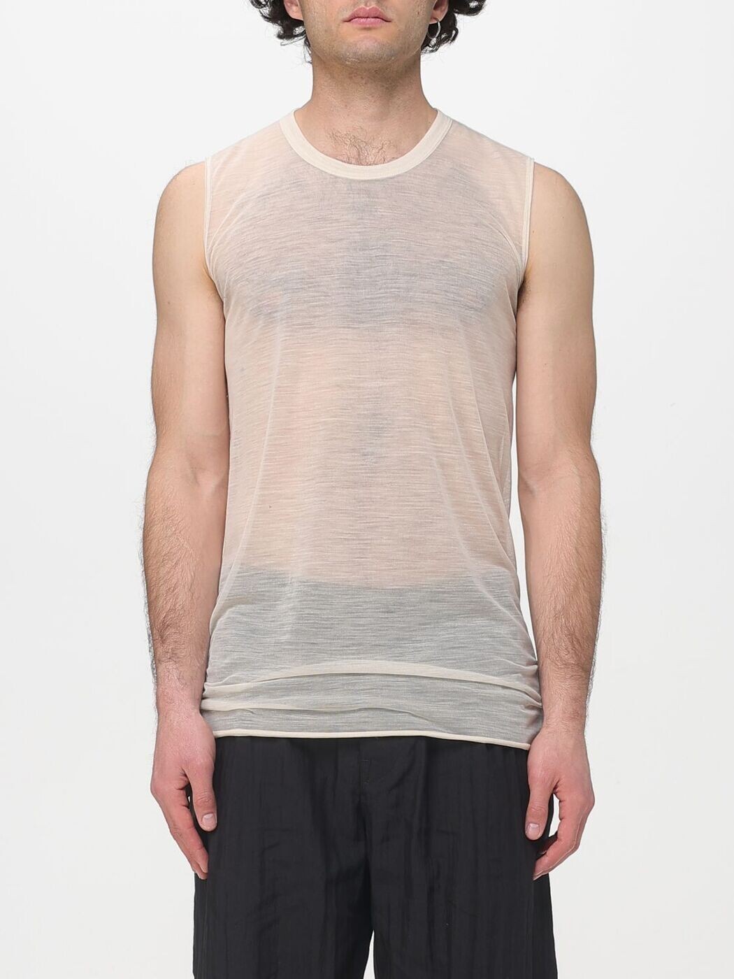 リック オウエンス RICK OWENS ティーシャツ メンズ 白いこと T-shirts RU01F2151JWR 関税 貨物輸送無料 2026SS gi トップス-Tシャツ・カットソー