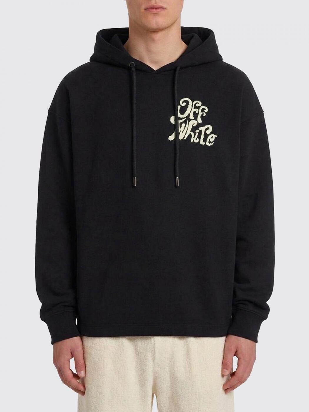 象牙色 OFF WHITE トレーナー 調教師 メンズ 黒いこと Sweatshirts 44MBB12MS26F009 関税 貨物輸送無料 2026SS gi
