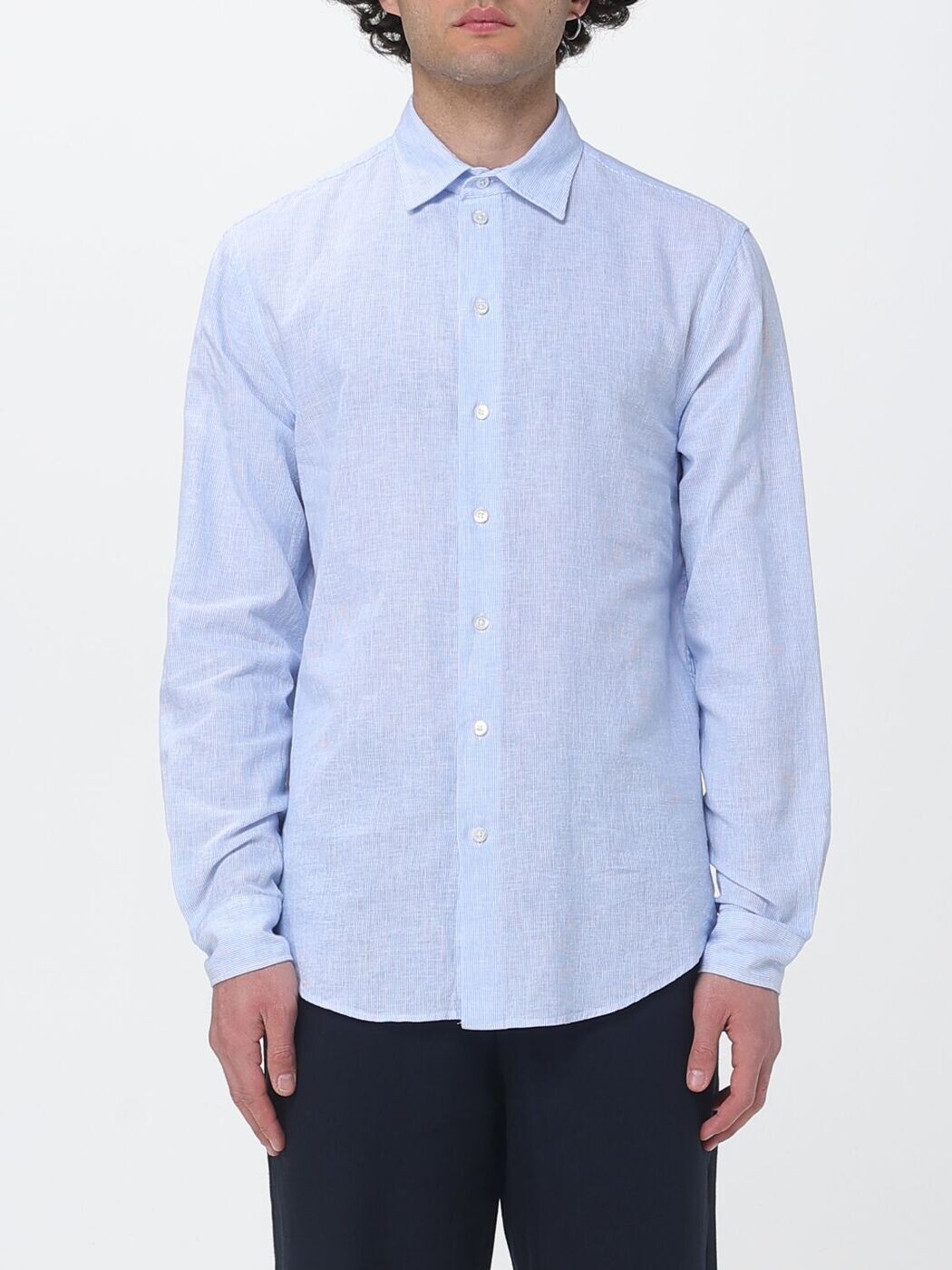 エンポリオ アルマーニ EMPORIO ARMANI シャツ メンズ Shirts EM000099TE20552 Gnawed Blue 関税 送料無料 2026SS gi|BRANDSHOP「il Tesoro」