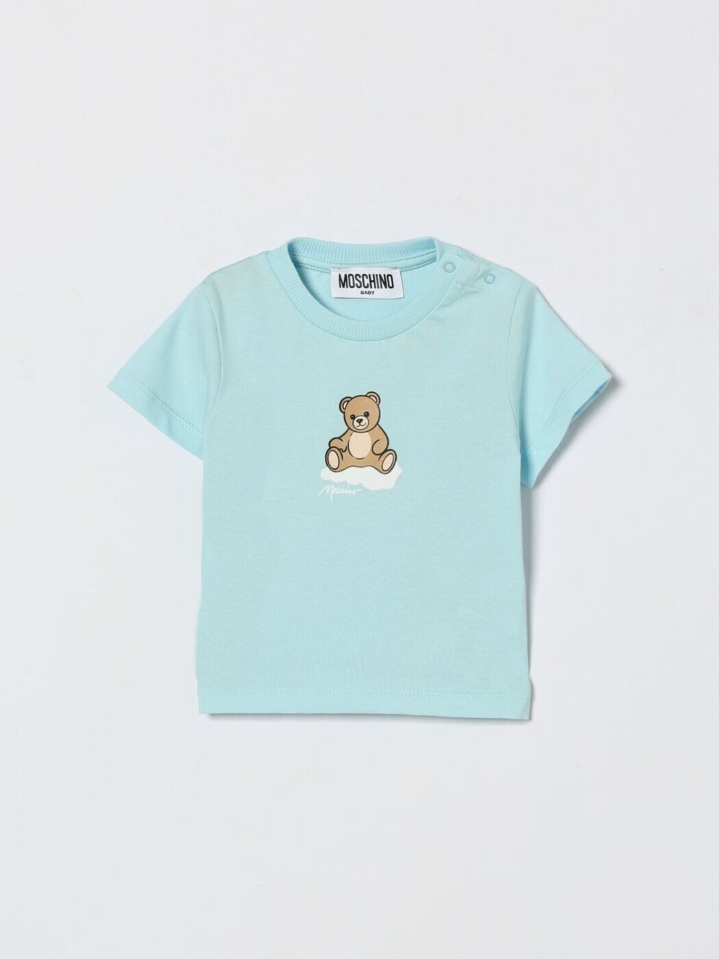 モスキーノ MOSCHINO Tシャツ トップス ベビーユニセックス T-shirt MUM04QLAA24 Sky Blue 関税 送料無料 2026SS gi｜BRANDSHOP「il Tesoro」