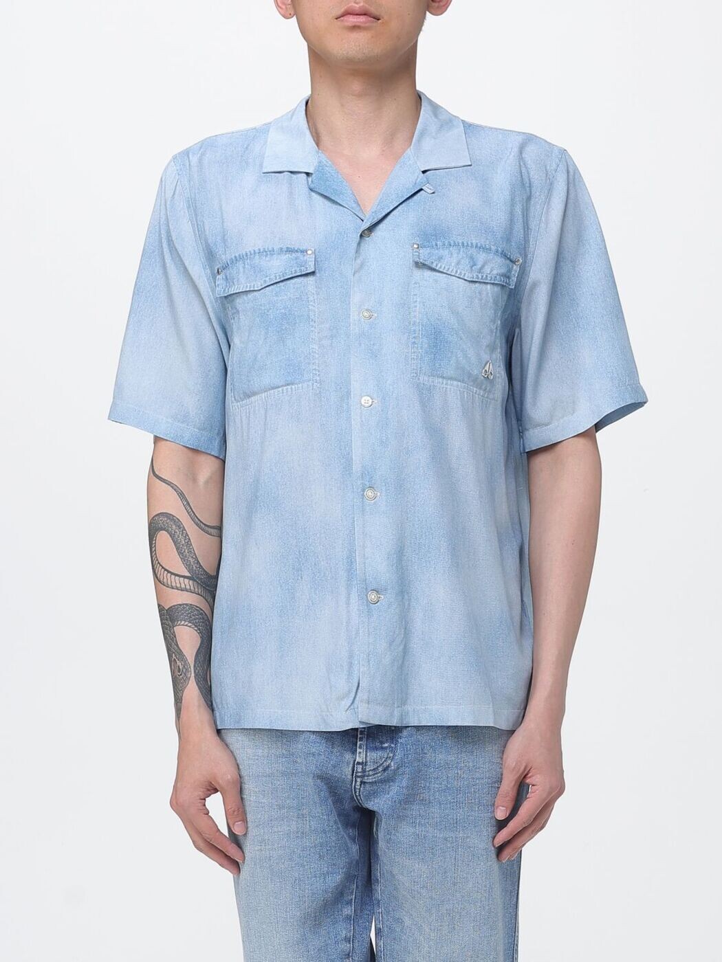 ヘアムース ナックルズ MOOSE KNUCKLES プルオーバー メンズ Shirts M16MT718H1 Gnawed Blue 関税 貨物輸送無料 2026SS gi