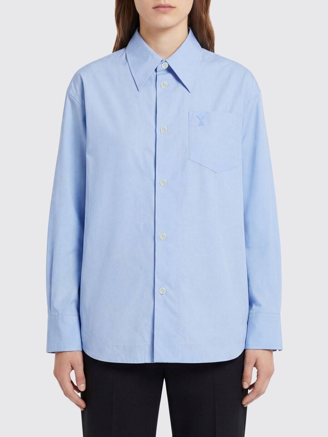 アミ パリス AMI PARIS シャツ メンズ ブルー Shirts USH808CO0063 Blue 関税 送料無料 2026SS gi|BRANDSHOP「il Tesoro」