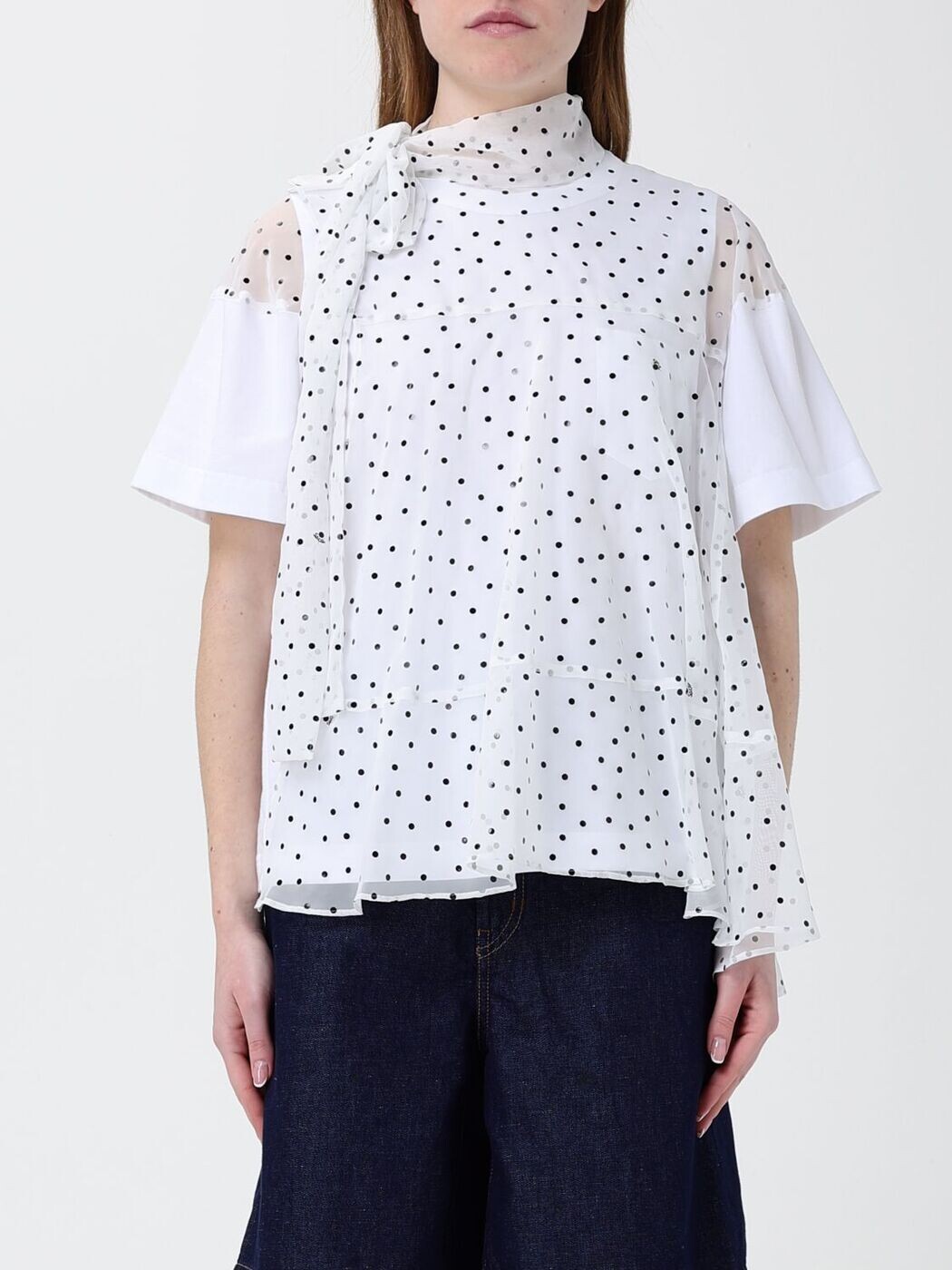 サカイ SACAI Tシャツ トップス レディース ホワイト T-shirts and tops 2608536 White 関税 送料無料 2026SS gi|BRANDSHOP「il Tesoro」