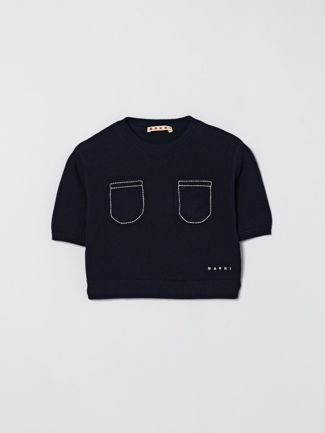 マルニ MARNI クルーネックジャンパー 編み物御召しもの ガールズ 青碧 Crew neck jumpers M01736M00X8 関税 貨物輸送無料 2026SS gi