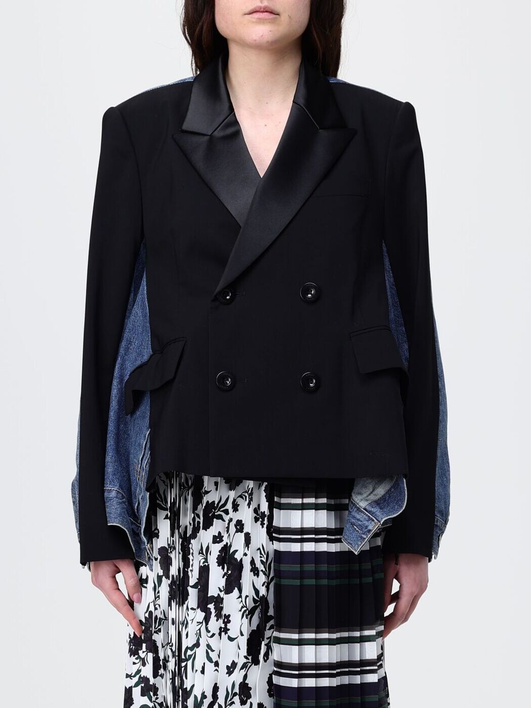 サカイ SACAI 背広上衣 背広 上衣 レディース 黒いこと Suit Jackets 2608434 関税 貨物輸送無料 2026SS gi コート・ジャケット-レディースファッション