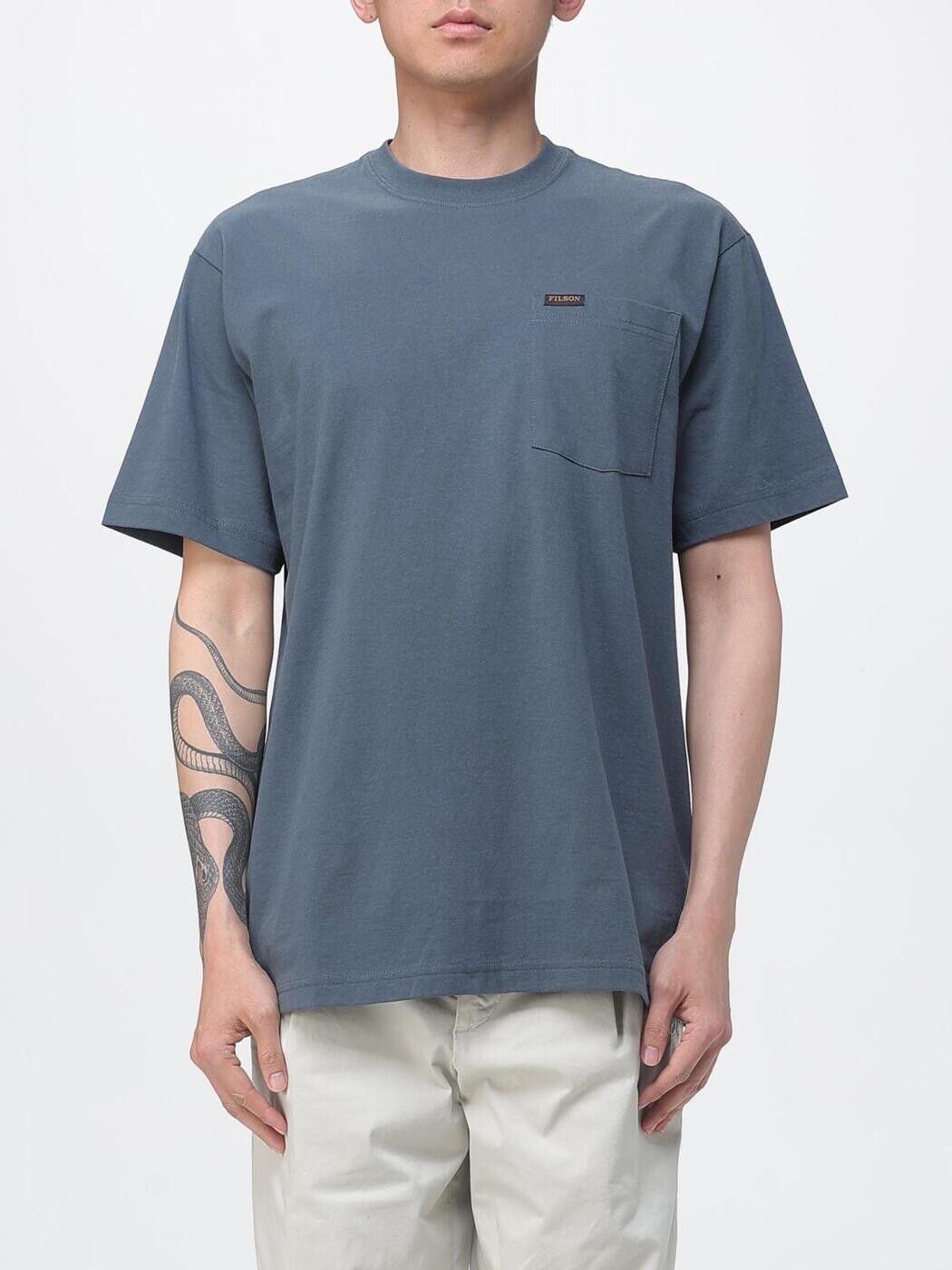 フィルソン FILSON Tシャツ メンズ ブルー T-shirts FMTEE0136K0261 Blue 関税 送料無料 2026SS gi|BRANDSHOP「il Tesoro」