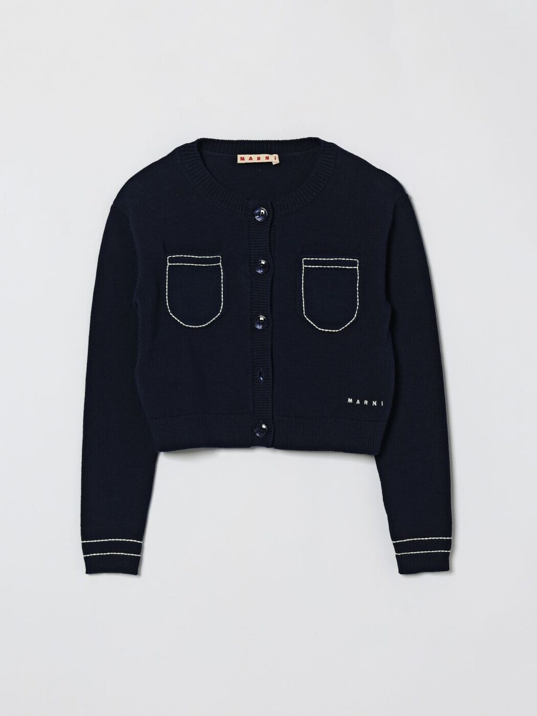 マルニ MARNI クルーネックジャンパー 編み物御召しもの ガールズ 青碧 Crew neck jumpers M01735M00X8 関税 貨物輸送無料 2026SS gi