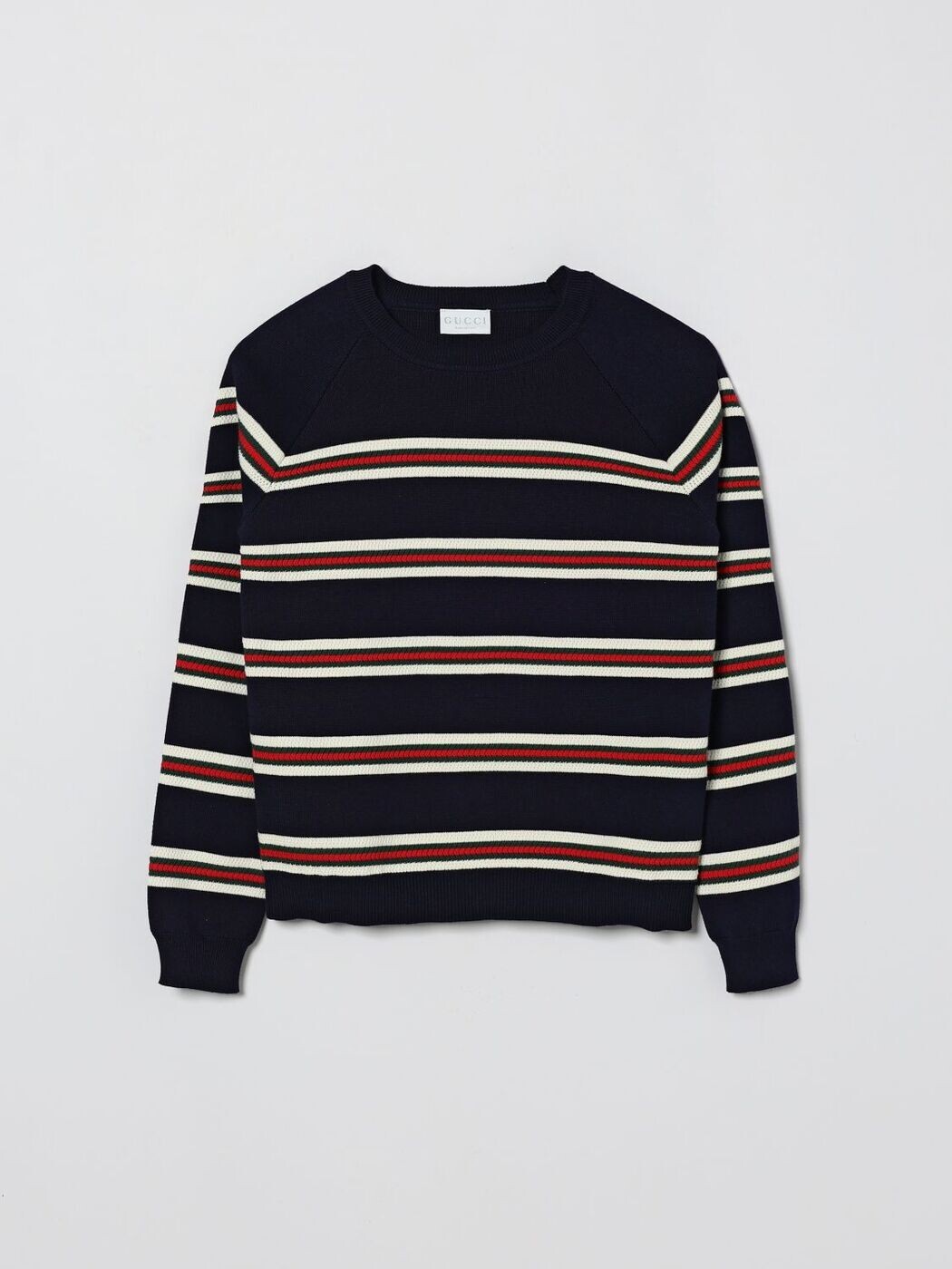 グッチ GUCCI クルーネックジャンパー 編み物御召しもの ボーイズ 青碧 Crew neck jumpers 851147XKFDD 関税 貨物輸送無料 2026SS gi
