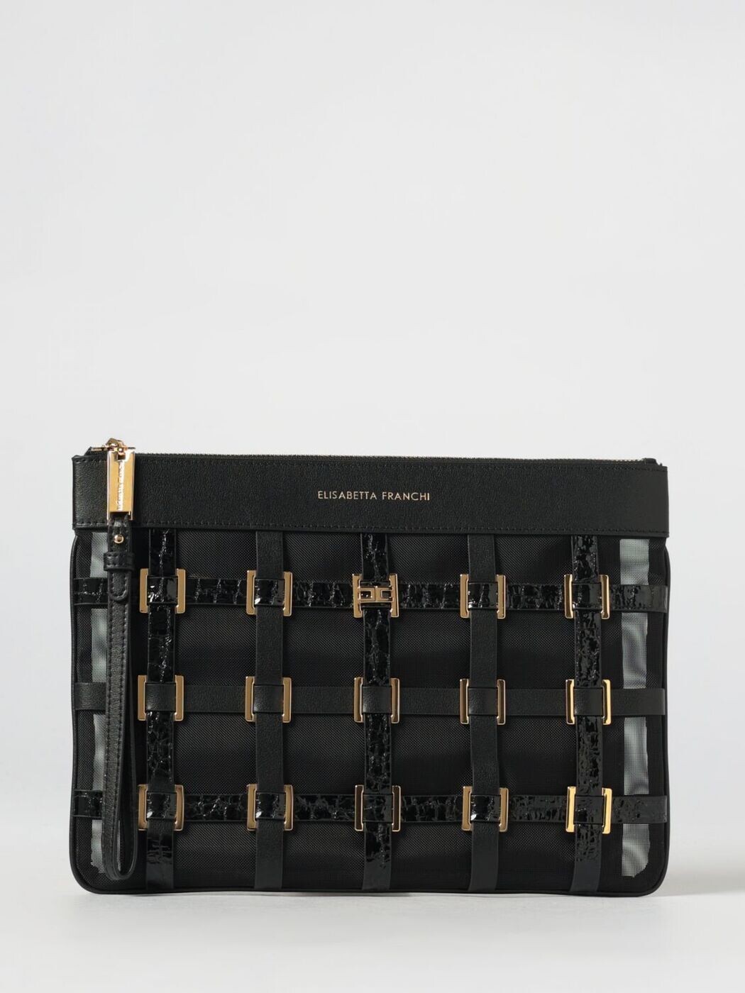 エリザベッタ フランキ ELISABETTA FRANCHI クラッチペダル御徒面子 レディース 黒いこと Clutch and wristlets bags BS03A62E2 関税 貨物輸送無料 2026SS gi