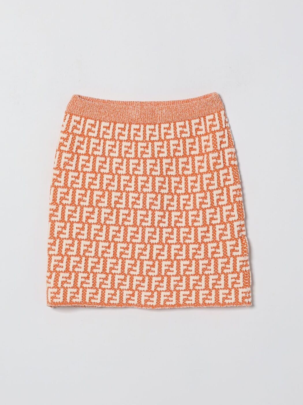 FENDI FENDI ミニ御徒面子 スコート ガールズ オレンジ色 Mini-skirts JFG240AVW7 関税 貨物輸送無料 2026SS gi