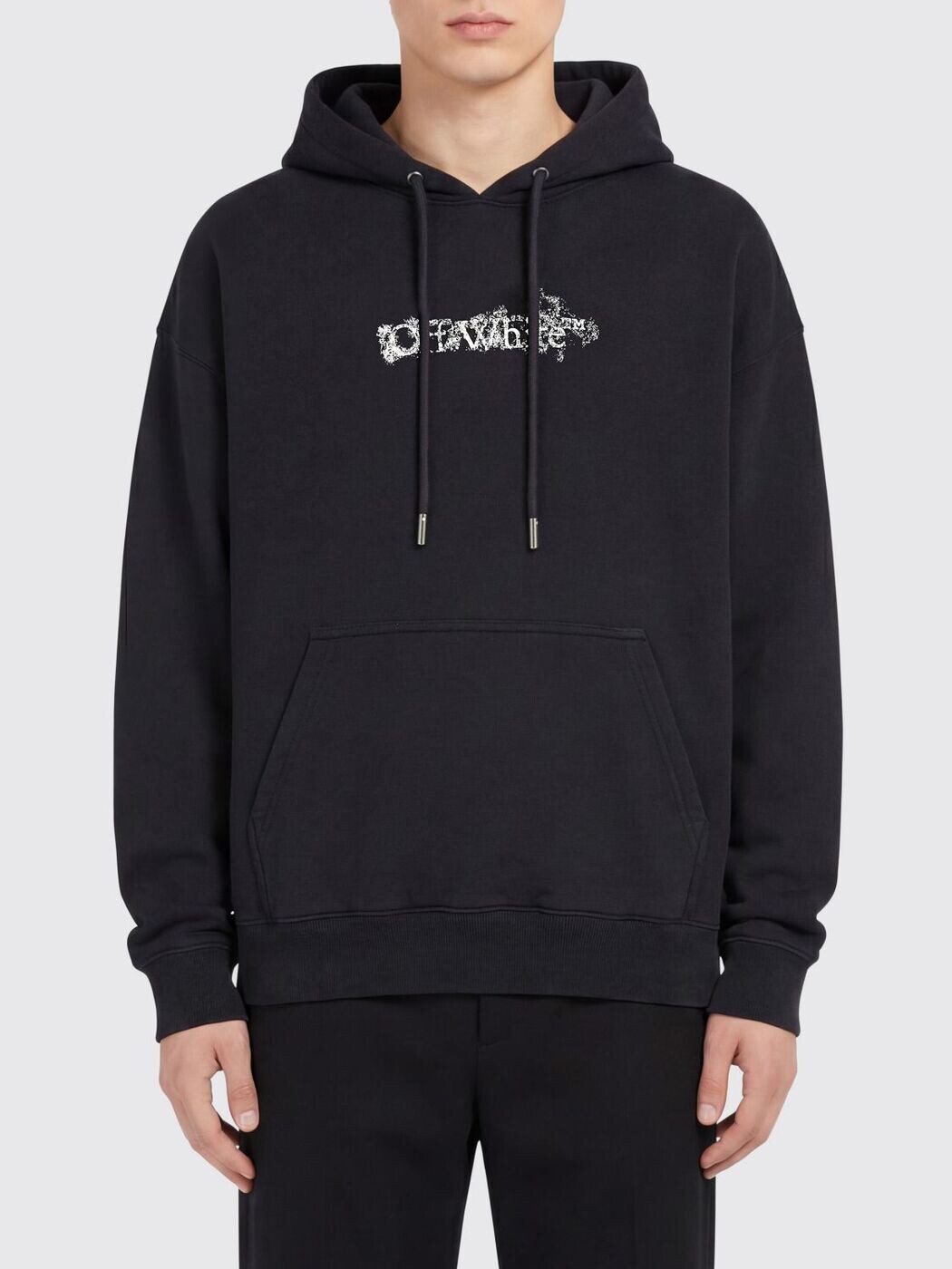 象牙色 OFF WHITE トレーナー 調教師 メンズ 黒いこと Sweatshirts OMBB085S26FLE00H 関税 貨物輸送無料 2026SS gi