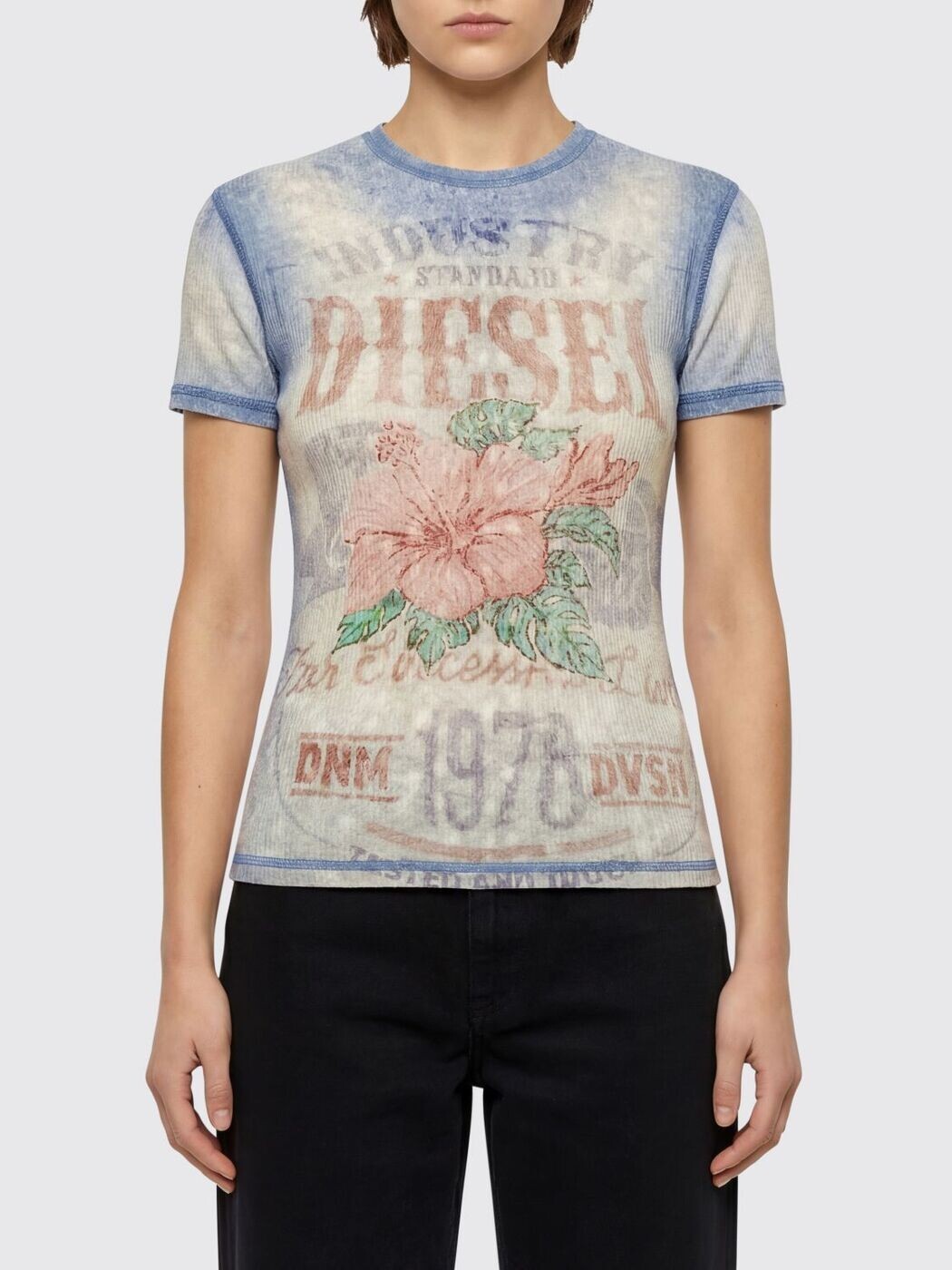 ディーゼル DIESEL スポーツシャツ プルオーバー レディース 青色 T-shirts and polo shirts A235190HGCN4 関税 貨物輸送無料 2026SS gi
