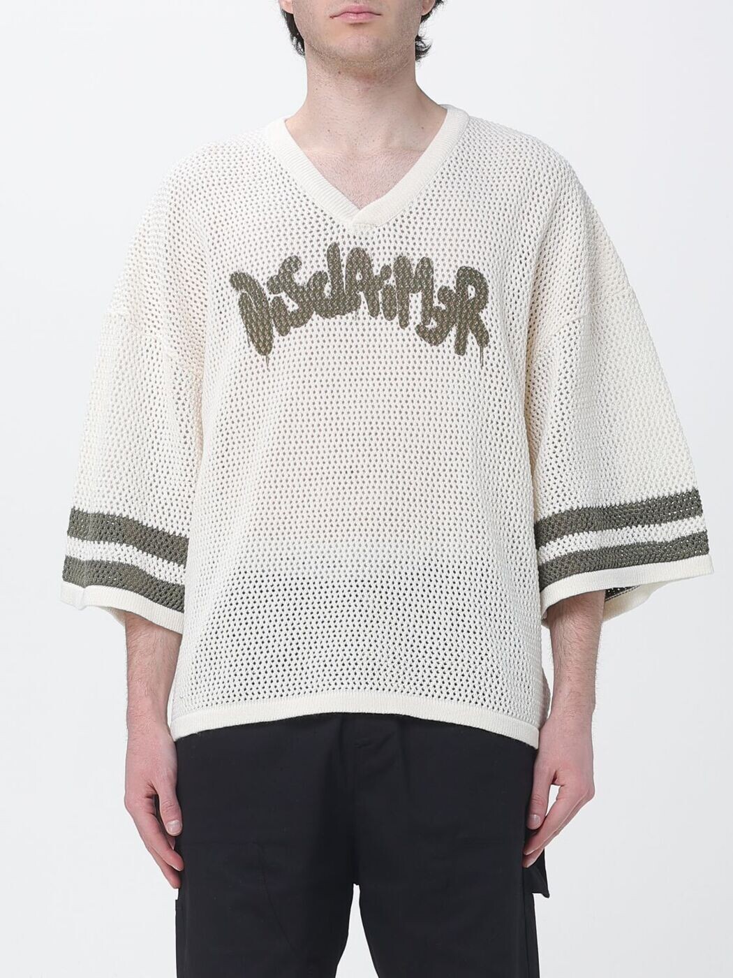 DISCLAIMER プルオーバー 編み物御召しもの メンズ Knitwear 26EDS55494 Sand 関税 貨物輸送無料 2026SS gi