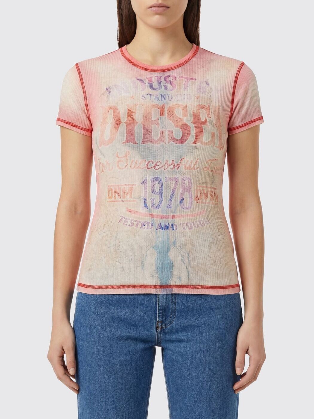 ディーゼル DIESEL スポーツシャツ プルオーバー レディース サクラ色 T-shirts and polo shirts A235190HGCN4 関税 貨物輸送無料 2026SS gi