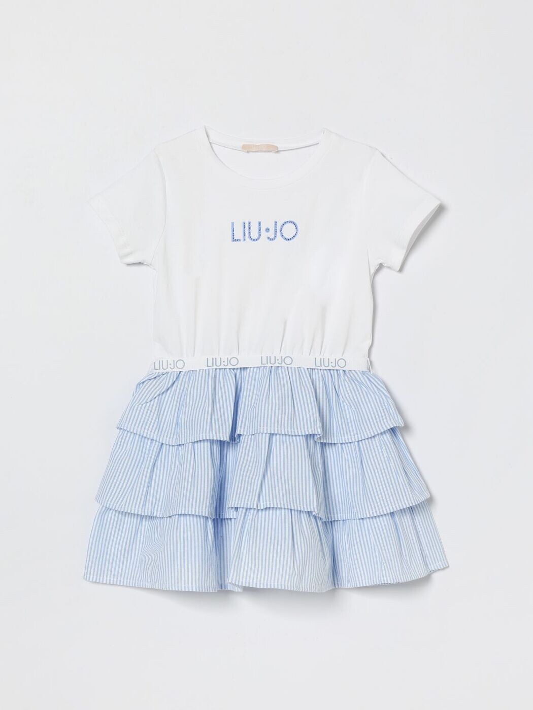 リュー ジョ― LIU JO ロング御召しもの 御召しもの ガールズ 白いこと Long dresses KA6030T340A 関税 貨物輸送無料 2026SS gi