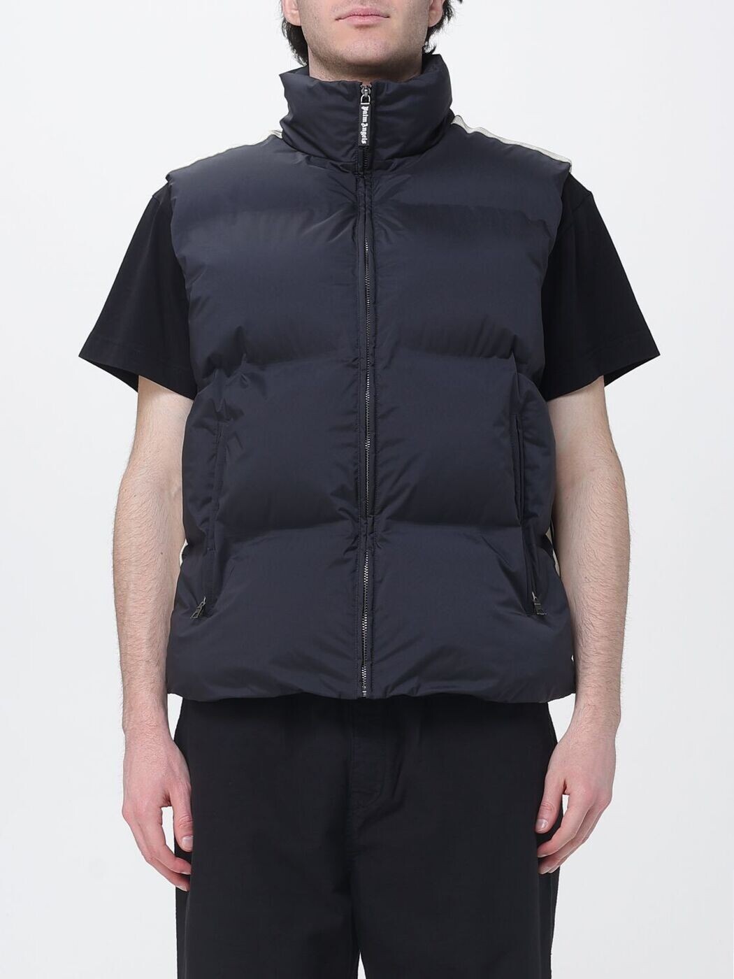 パーム エンジェルス PALM ANGELS ジレ より良い メンズ 黒いこと Vests PMED058S26FAB001 関税 貨物輸送無料 2026SS gi