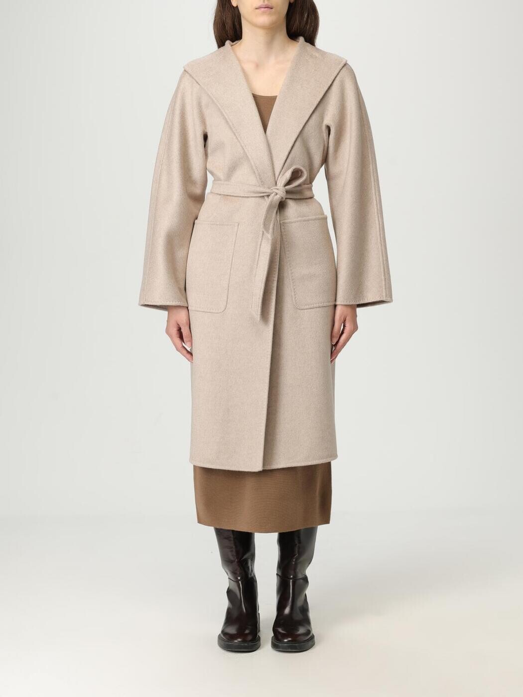 マックス パンパノウサギ MAX MARA トレンチコート 厚地の外套 レディース ベージュ Coats and trench coats 2521016061600 関税 貨物輸送無料 2026SS gi