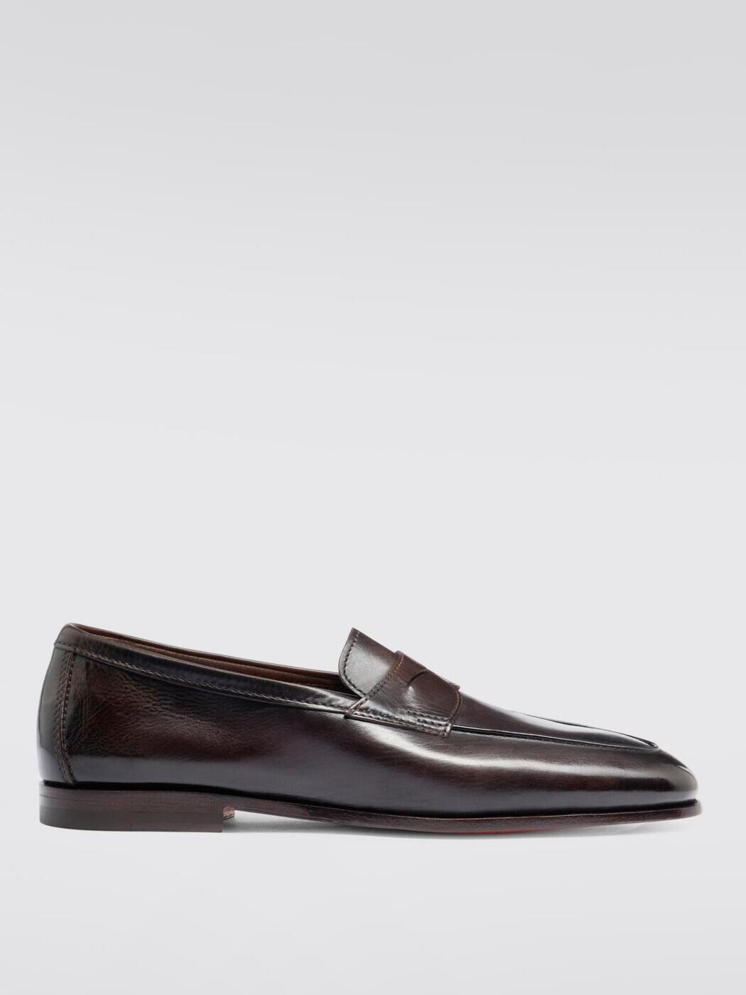 サントーニ SANTONI 置き目毛皮 メンズ 赤銅色 Loafers MCNC18837SA4SVOS 関税 貨物輸送無料 2026SS gi