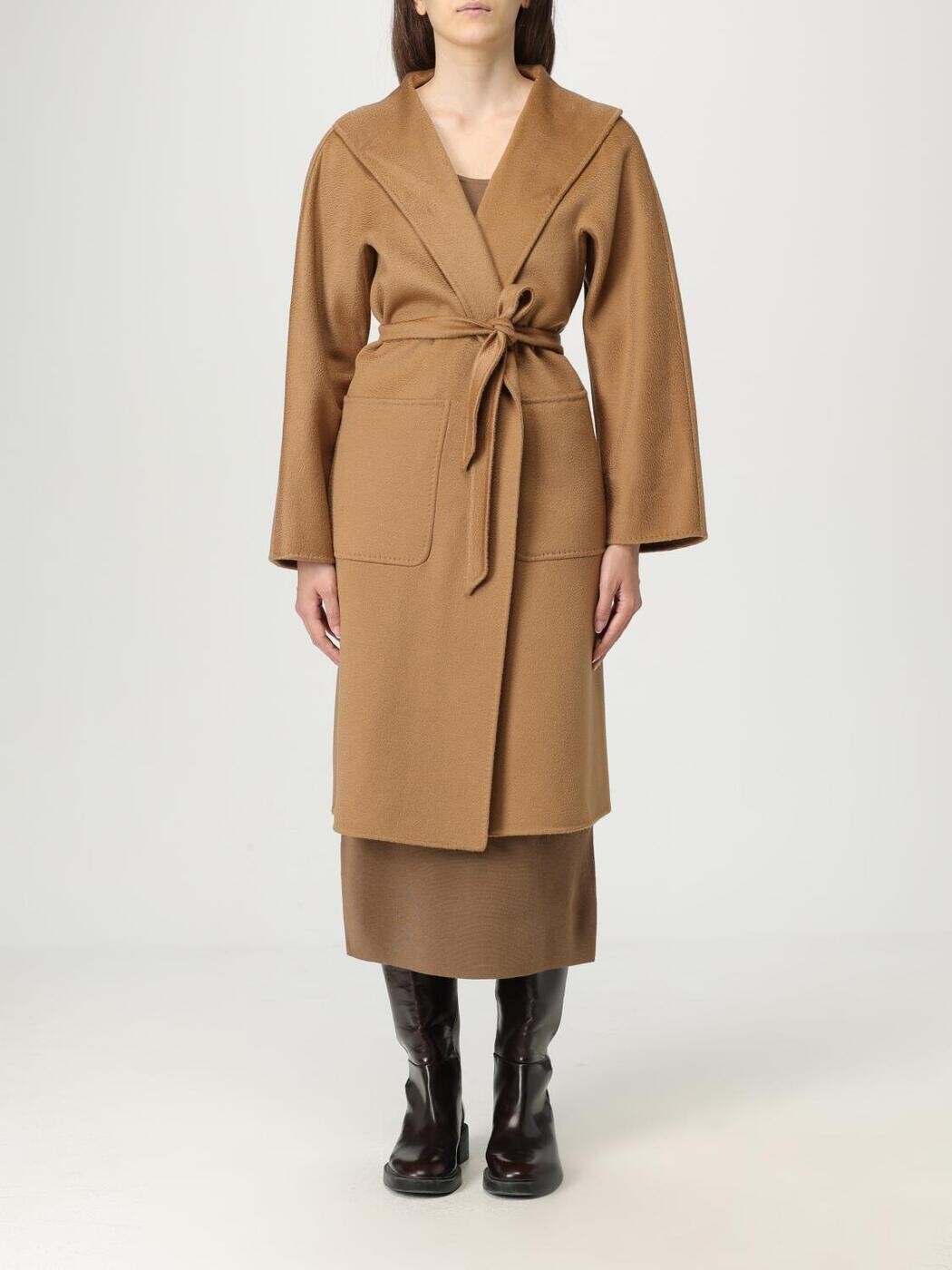 マックス パンパノウサギ MAX MARA トレンチコート 厚地の外套 レディース 赤銅色 Coats and trench coats 2521016061600 関税 貨物輸送無料 2026SS gi