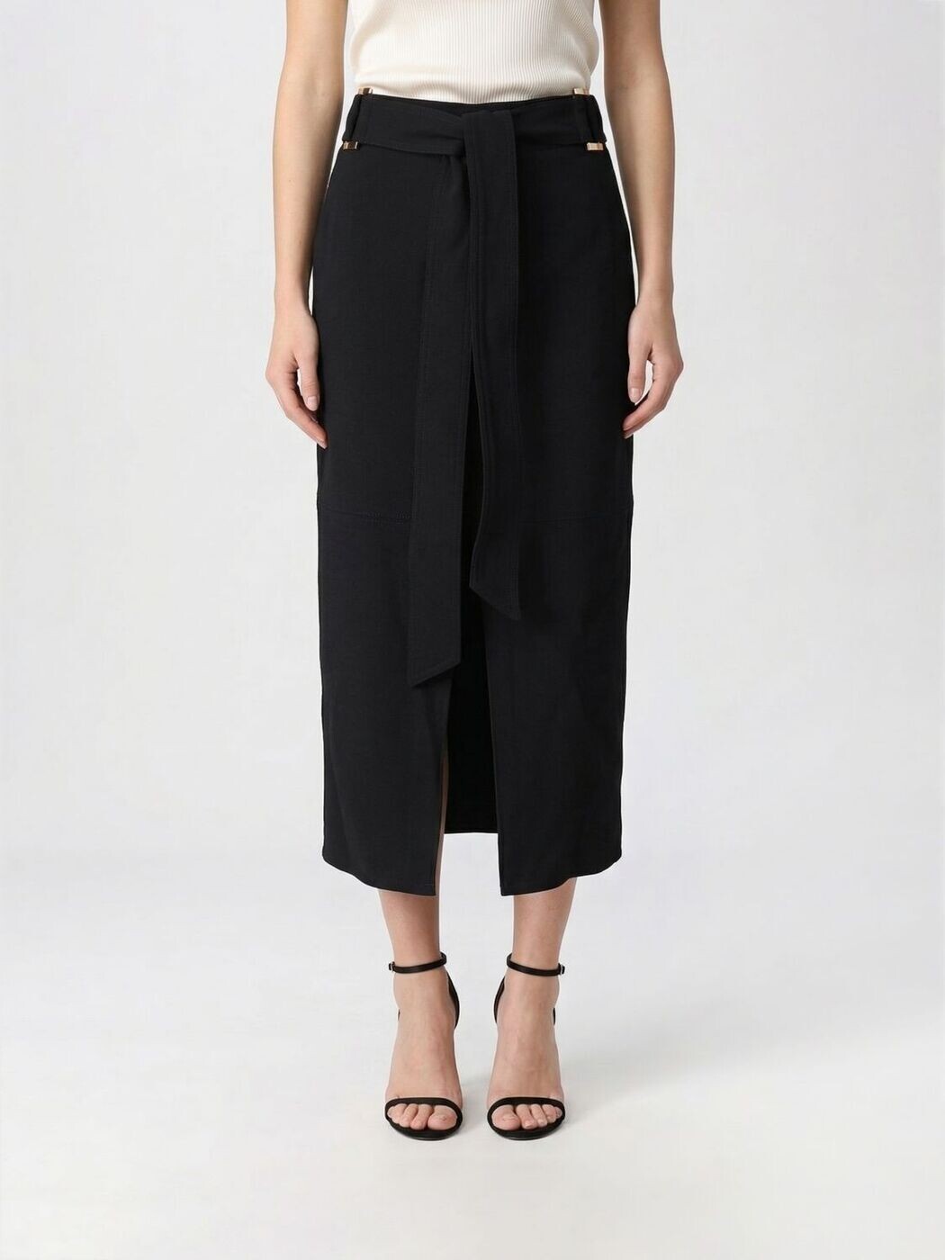 エリザベッタ フランキ ELISABETTA FRANCHI スコート レディース 黒いこと Skirts GO17361E2 関税 貨物輸送無料 2026SS gi ボトムス-レディースファッション-スカート