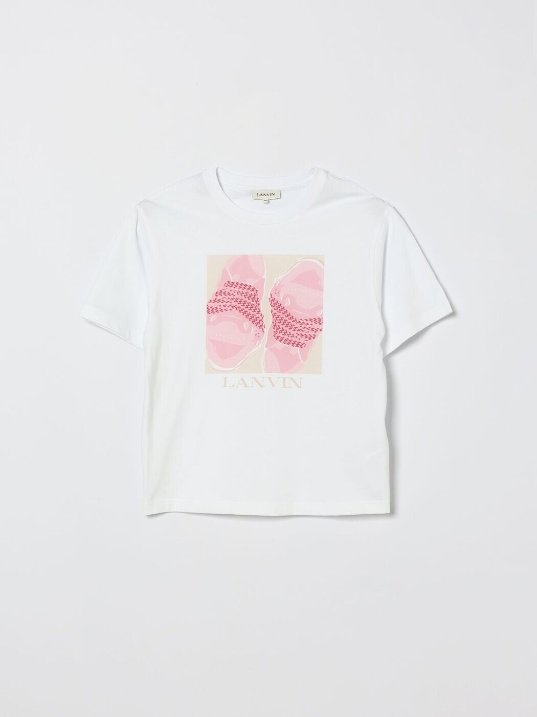 ランバン LANVIN ロング捩りプルオーバー プルオーバー ガールズ 白いこと Long sleeve t-shirts N30332 関税 貨物輸送無料 2026SS gi
