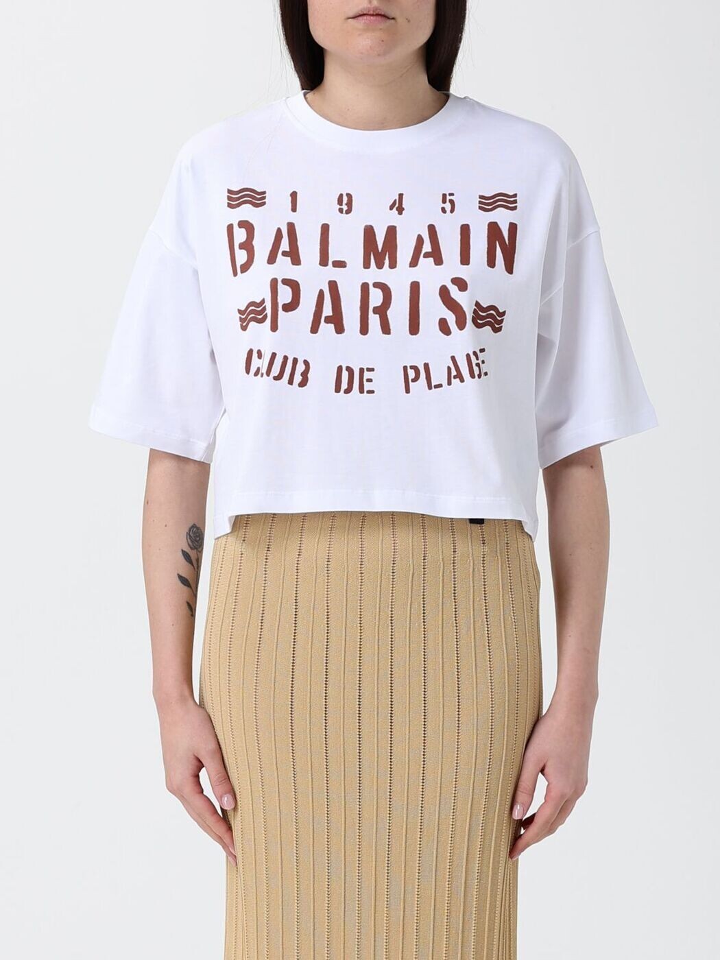 バルマン BALMAIN スポーツシャツ プルオーバー レディース 白いこと T-shirts and polo shirts GF0EE145BD55 関税 貨物輸送無料 2026SS gi
