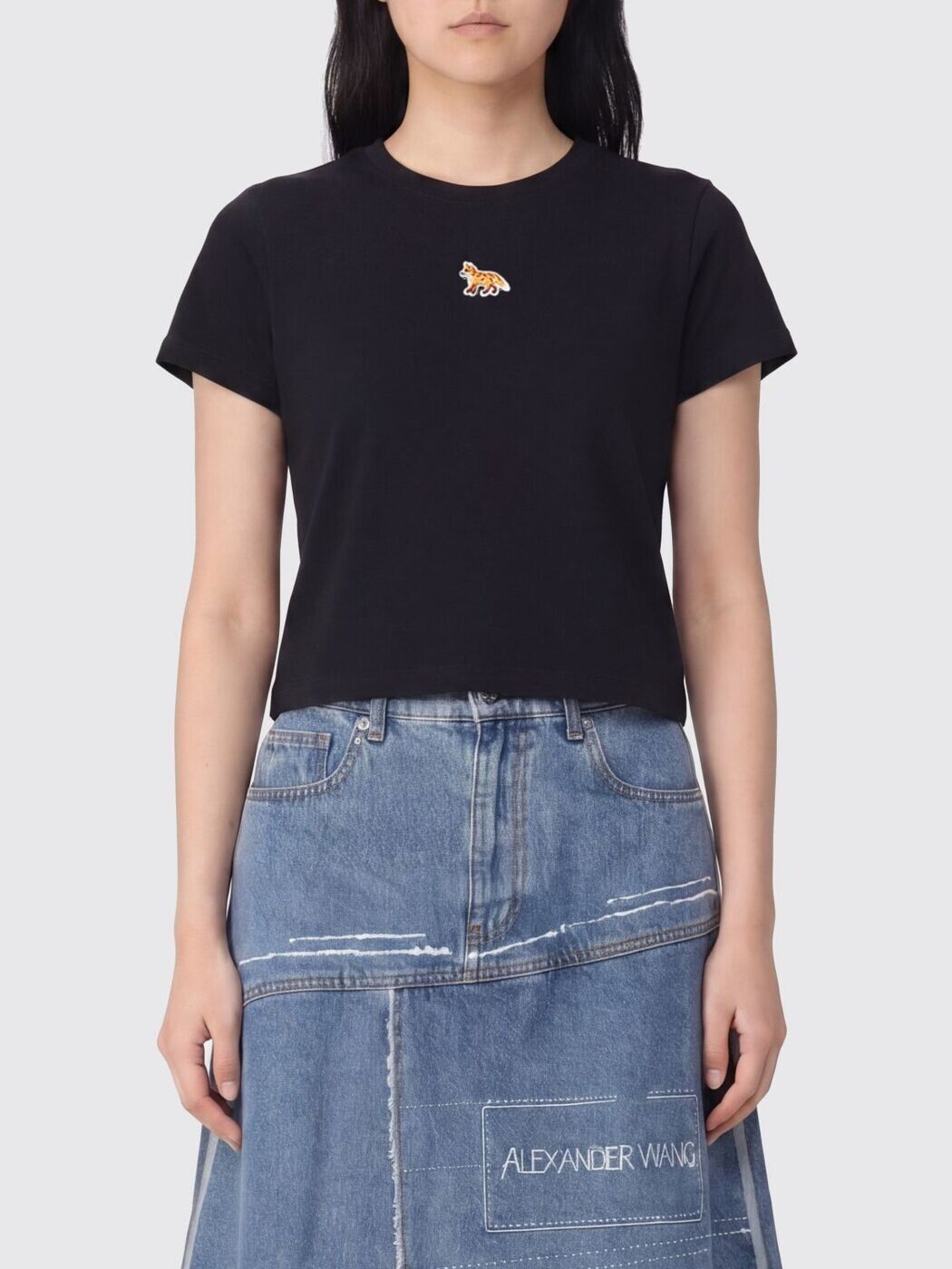 住みか 稲荷 MAISON KITSUNE スポーツシャツ プルオーバー レディース 黒いこと T-shirts and polo shirts PW00111KJ7026 関税 貨物輸送無料 2026SS gi