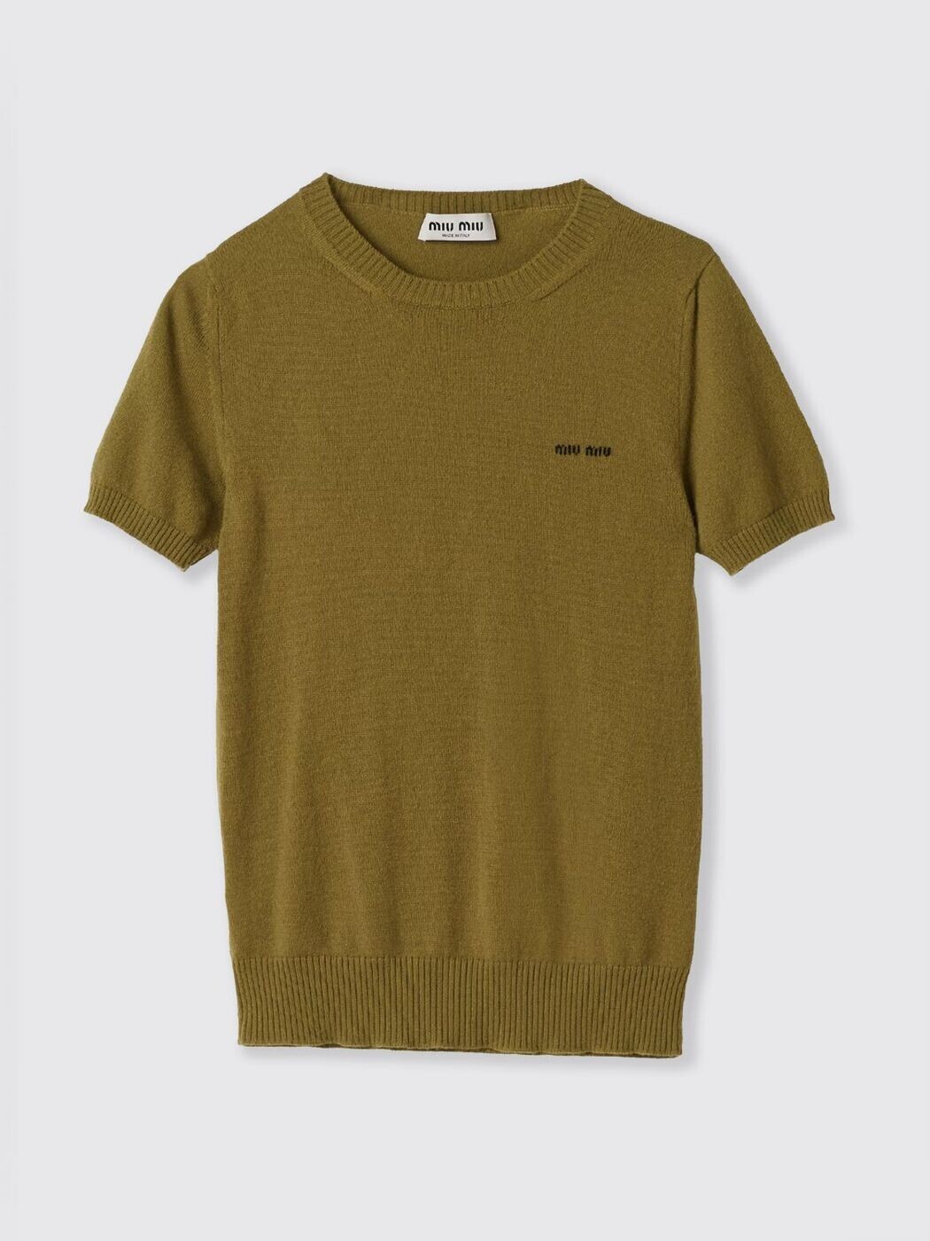 ミュウ ミュウ MIU MIU プルオーバー 編み物御召しもの レディース 緑であること Knitwear MML842S23213S1 関税 貨物輸送無料 2026SS gi