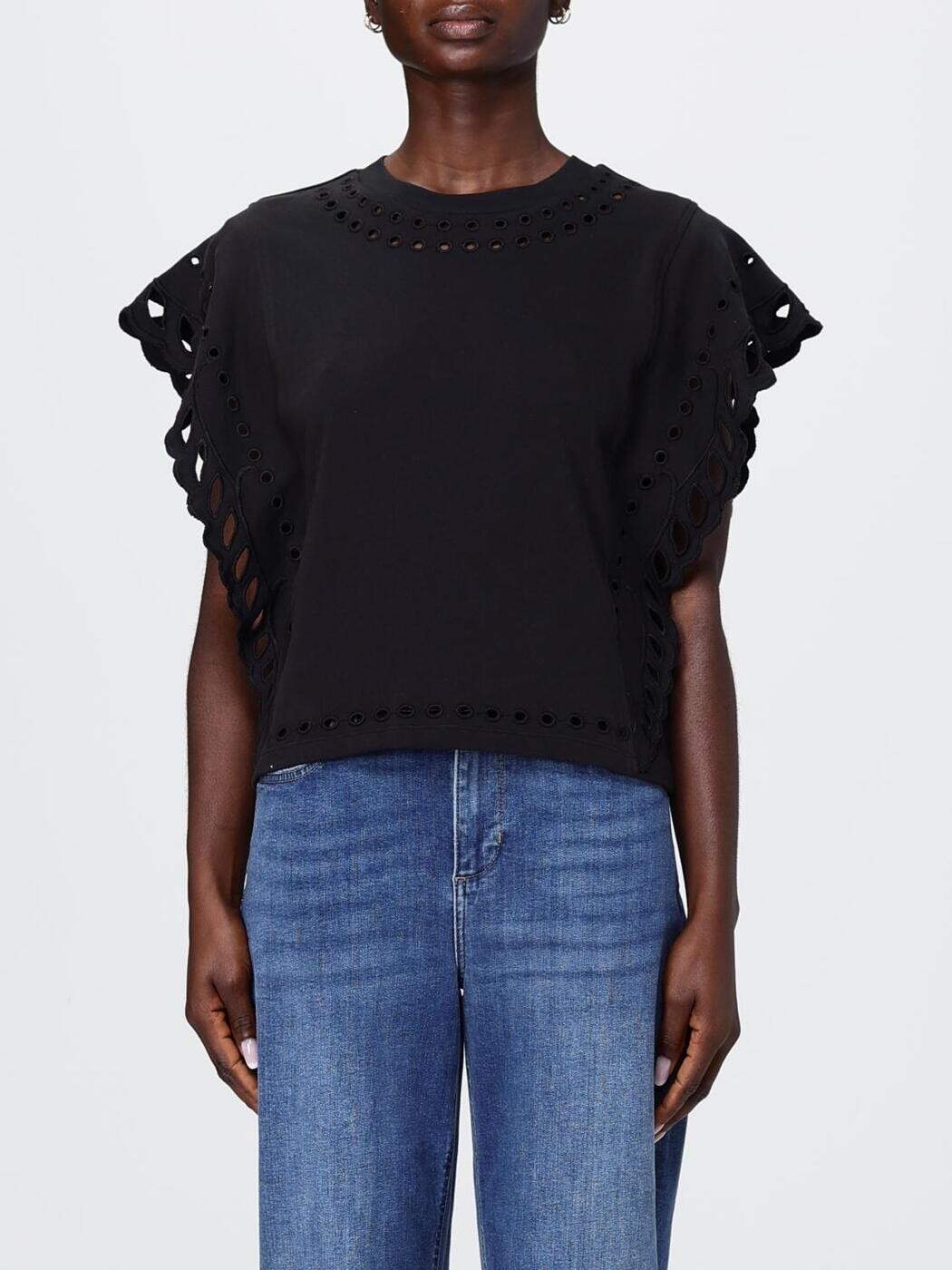 イザ呼びりん マラン はやりっ子 ISABEL MARANT ETOILE プルオーバー トップス レディース 黒いこと T-shirts and tops TS0298FAD1N08E 関税 貨物輸送無料 2026SS gi