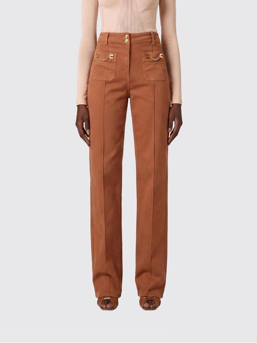 エリザベッタ フランキ ELISABETTA FRANCHI デニム レディース ブラウン Jeans PJ25D61E2 Brown 関税 送料無料 2026SS gi｜BRANDSHOP「il Tesoro」