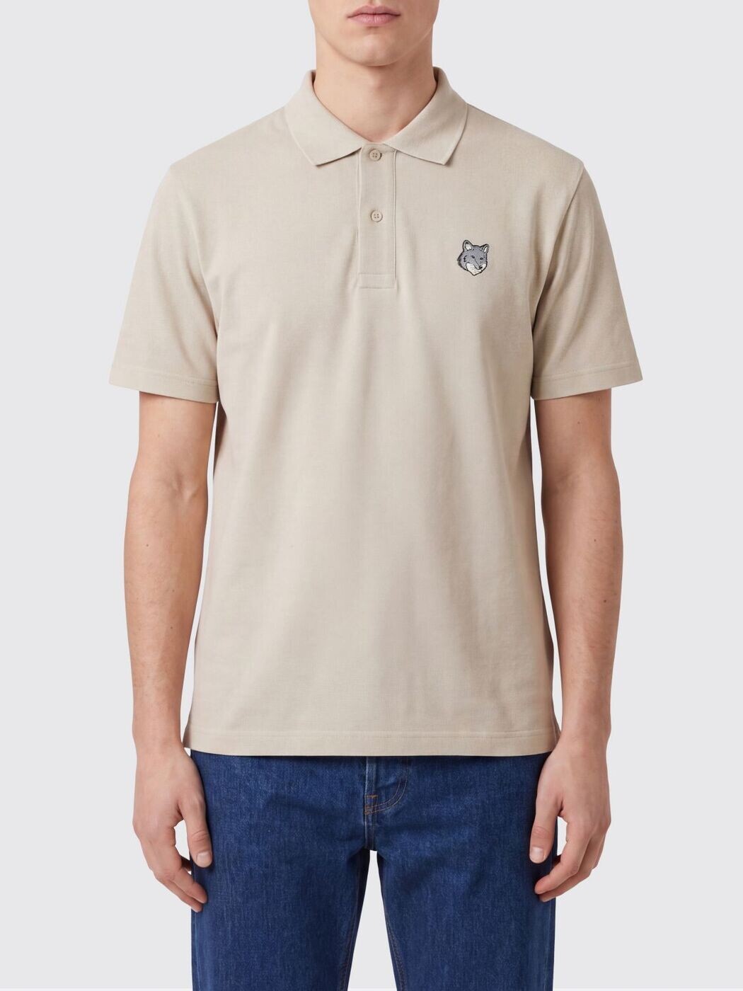棲み家 稲荷 MAISON KITSUNE スポーツシャツ メンズ ベージュ Polo shirts PM00210KP0001 関税 貨物輸送無料 2026SS gi メンズファッション-トップス-ポロシャツ