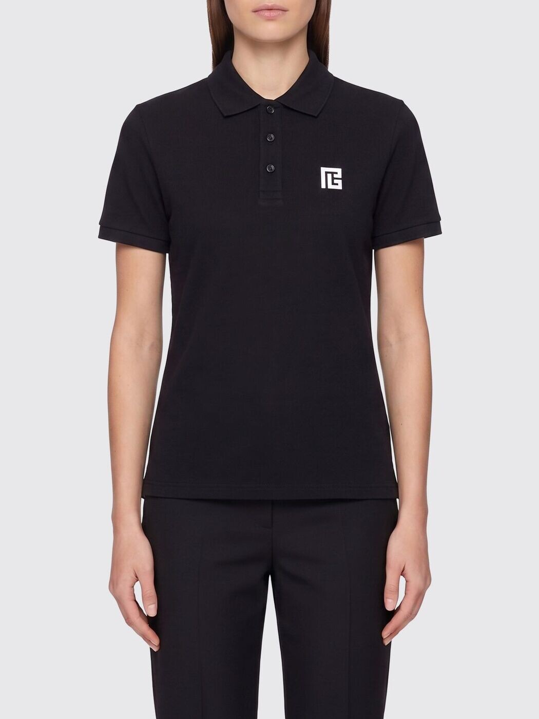バルマン BALMAIN スポーツシャツ レディース 黒いこと Polo GH1GB085BC87 関税 貨物輸送無料 2026SS gi