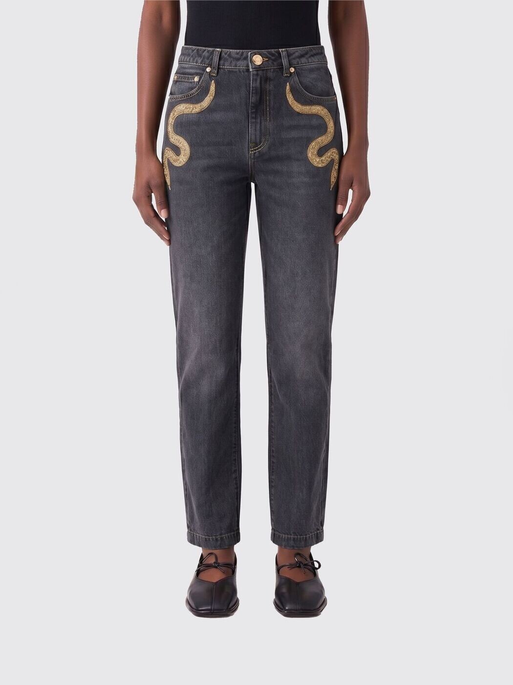 ロベルト カバリ ROBERTO CAVALLI ジーンズ レディース 黒いこと Jeans WKJ222DN0010 関税 貨物輸送無料 2026SS gi