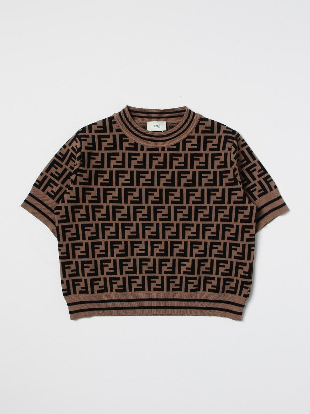 FENDI FENDI クルーネックジャンパー 編み物御召しもの ガールズ Crew neck jumpers JFG069AEYD 関税 貨物輸送無料 2026SS gi