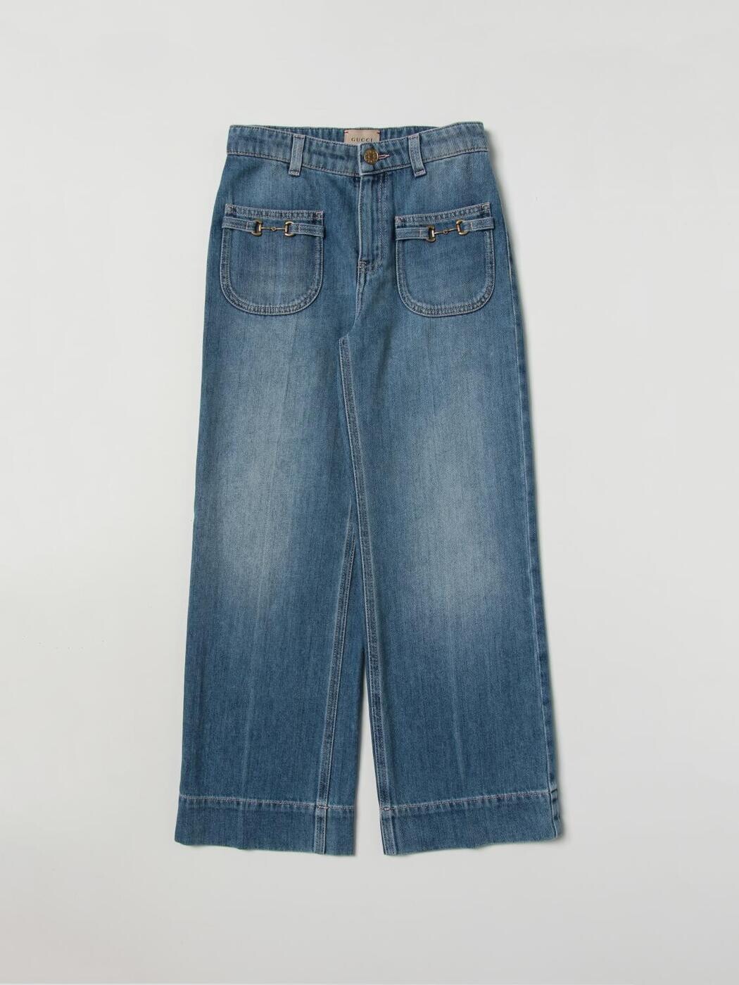 グッチ GUCCI レギュラーフィットジーンズ ジーンズ ガールズ 青碧 Regular fit jeans 718706XDB96 関税 貨物輸送無料 2025AW gi