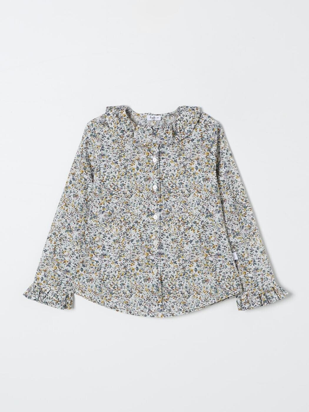 イルグッフォ IL GUFO フォーマルシャツ プルオーバー ガールズ 緑であること Formal shirts CL169C4128 関税 貨物輸送無料 2024AW gi