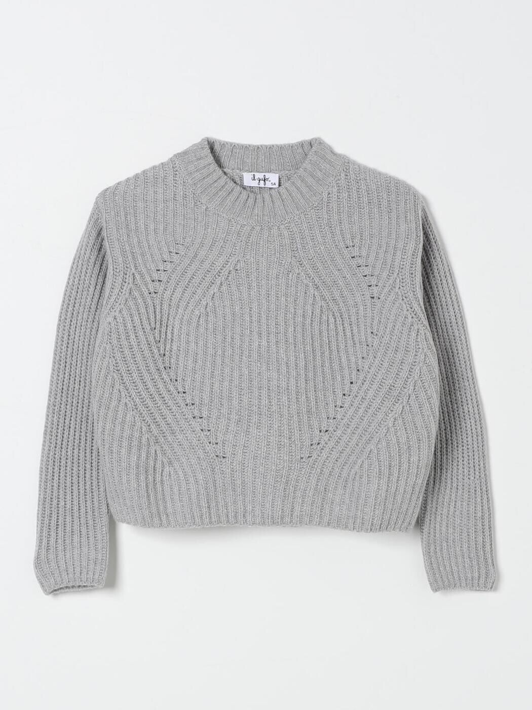 イルグッフォ IL GUFO クルーネックジャンパー ニットウェア ガールズ グレー Crew neck jumpers MA454EM220 関税 送料無料 2024AW gi