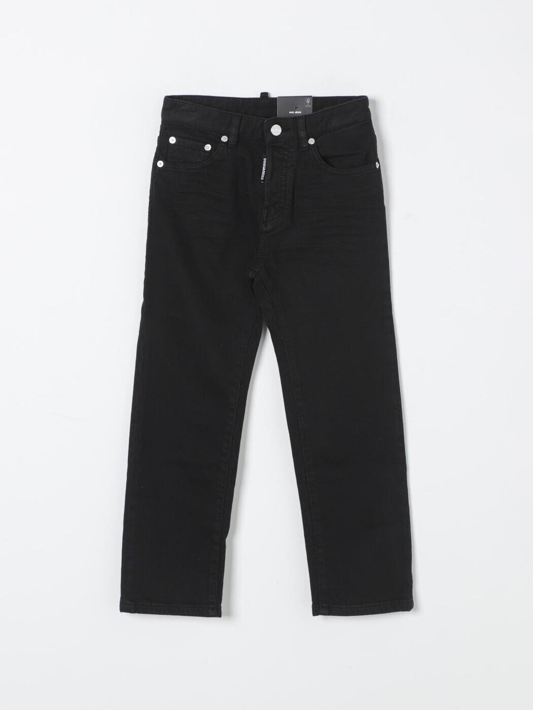 ディースクエアード DSQUARED2 レギュラーフィットジーンズ ジーンズ ボーイズ 黒いこと Regular fit jeans DQ2637D0A4E 関税 貨物輸送無料 2025AW gi
