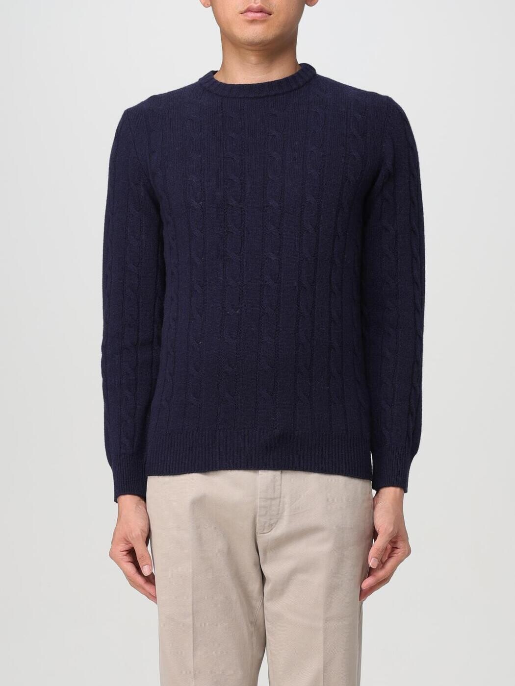 クロスシー XC プルオーバー 編み物御召しもの メンズ 青味 Knitwear 1220 MODIFICATO UNITO 49 Blue 関税 貨物輸送無料 2024AW gi