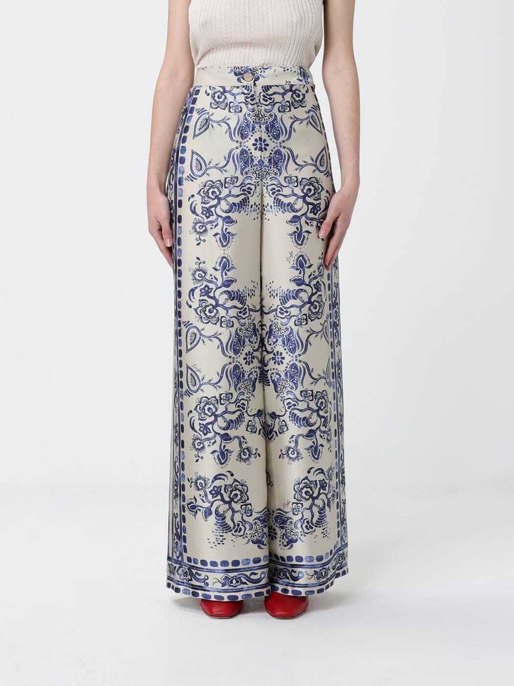 リュー ジョー LIU JO ズボン ズボン下 レディース 青み Trousers CA6230TS555 関税 貨物輸送無料 2026SS gi