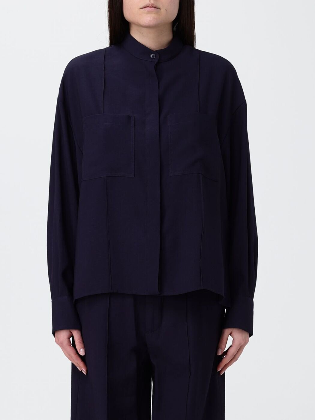 ドンダップ DONDUP シャツ レディース ブルー Shirts DC493IF0049DXXX Blue 関税 送料無料 2026SS gi｜BRANDSHOP「il Tesoro」