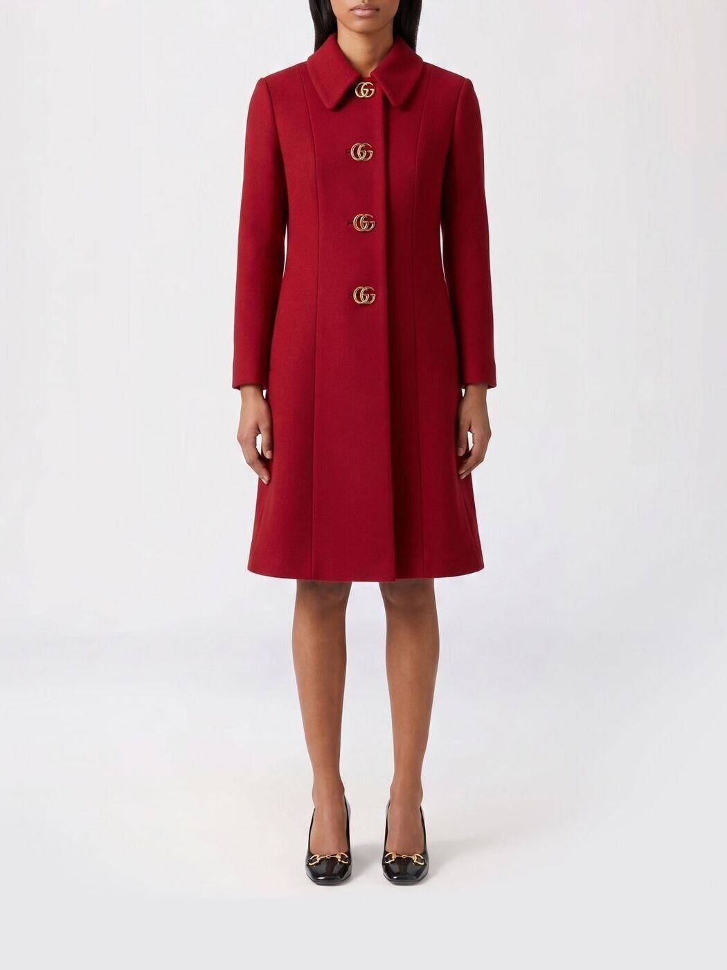 グッチ GUCCI トレンチコート 厚地の外套 レディース 赤いこと Coats and trench coats 860471ZHW10 関税 貨物輸送無料 2026SS gi