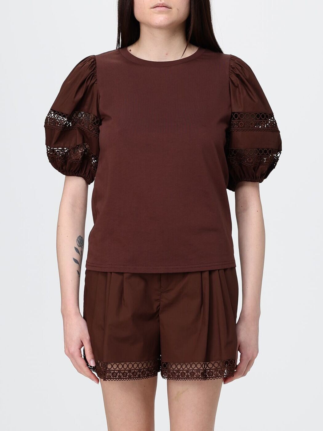 ツインセット TWINSET Tシャツ トップス レディース T-shirts and tops 261TT2260 Coffee 関税 送料無料 2026SS gi｜BRANDSHOP「il Tesoro」