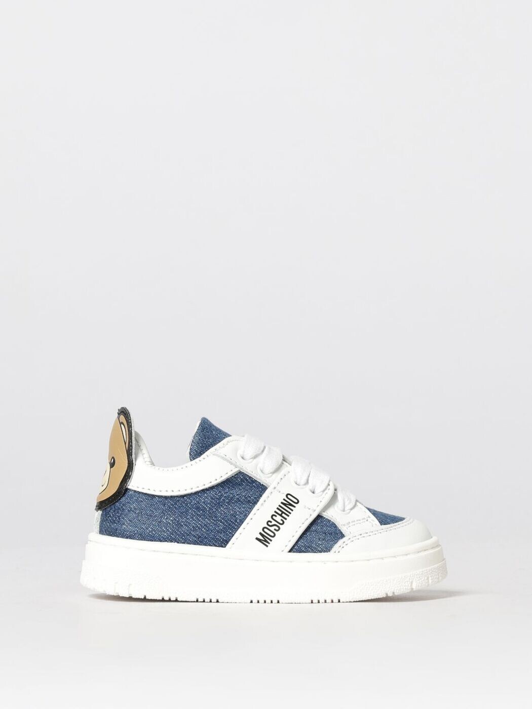 モスキーノ MOSCHINO 坦々たるスニーカー スニーカー ボーイズ 白いこと Flat sneakers 82974 関税 貨物輸送無料 2026SS gi