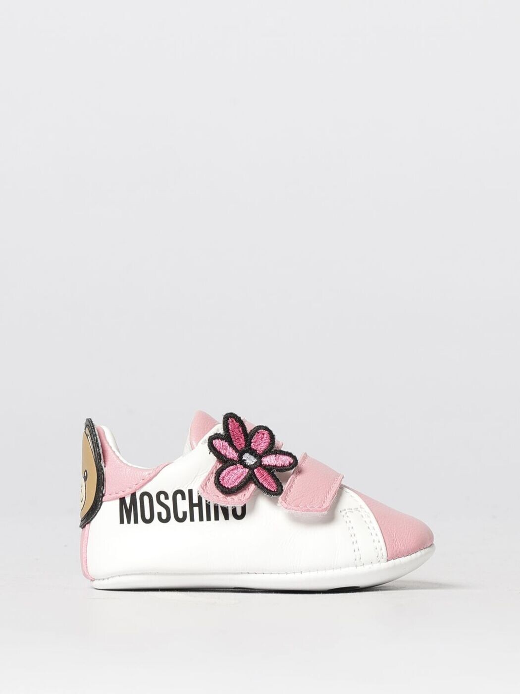 モスキーノ MOSCHINO 滑っこいスニーカー スニーカー ボーイズ さくら色 Flat sneakers 82897 関税 貨物輸送無料 2026SS gi